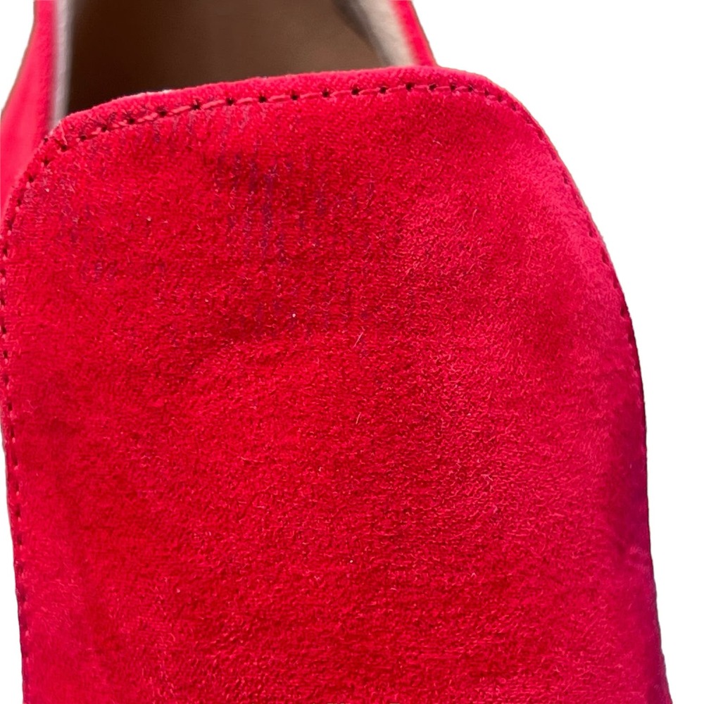 Christian Siriano “Keira” Women’s Red Faux Suede Heels 9 - Picture 11 of 14